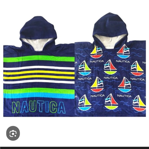 Nautica Multicolor Striped Blanket with Sailboat Design - Picture 6 of 7